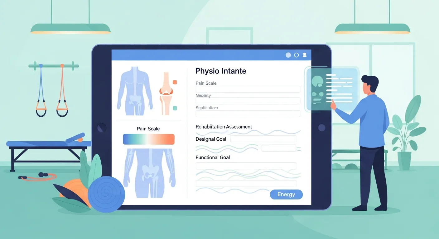 Physiotherapy intake form illustration