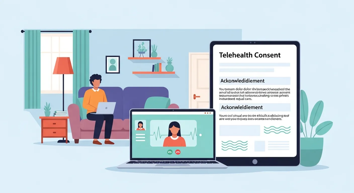 Telehealth consent form illustration