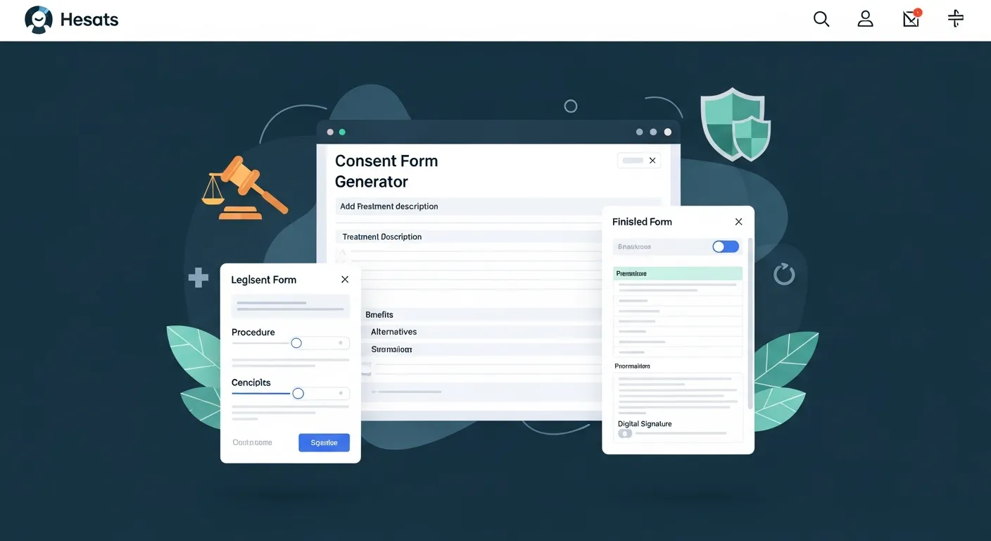 Medical consent form generator illustration